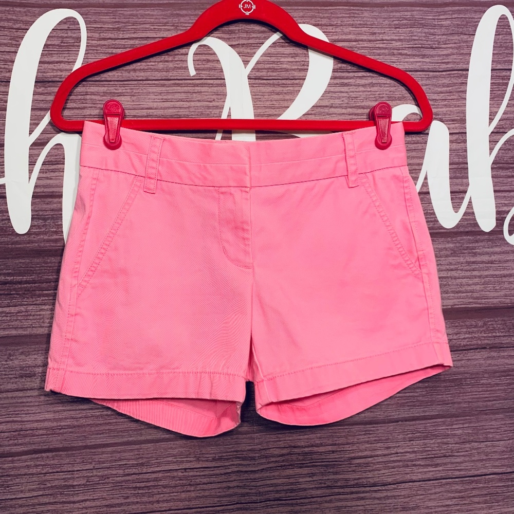 J.Crew 4" Chino Shorts in Neon Azalea